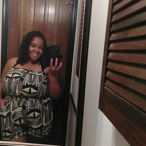 Black, Yellow and White Strapless Romper